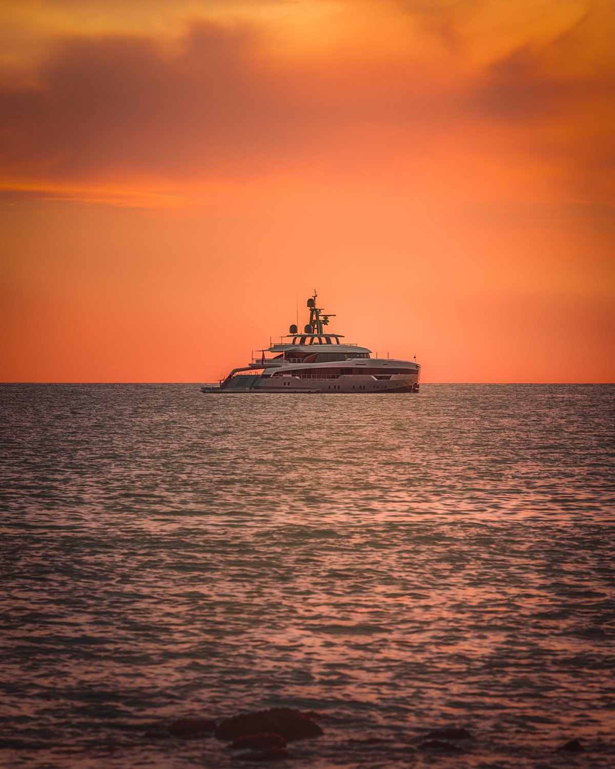 Sailing at sunset on the Sea of Cortez